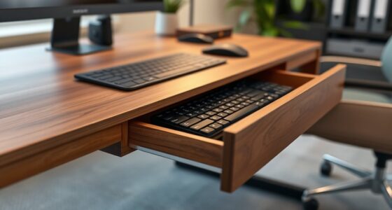 hidden drawer keyboard storage