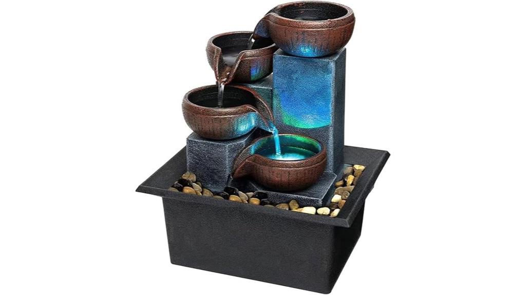 indoor led rock fountain