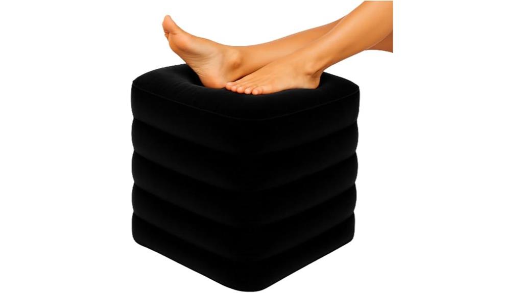 inflatable ottoman travel foot rest