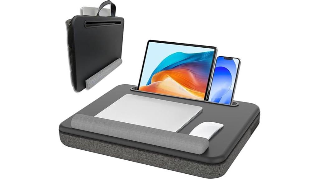 lap desk with wrist pad