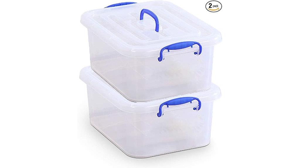 large clear storage bins