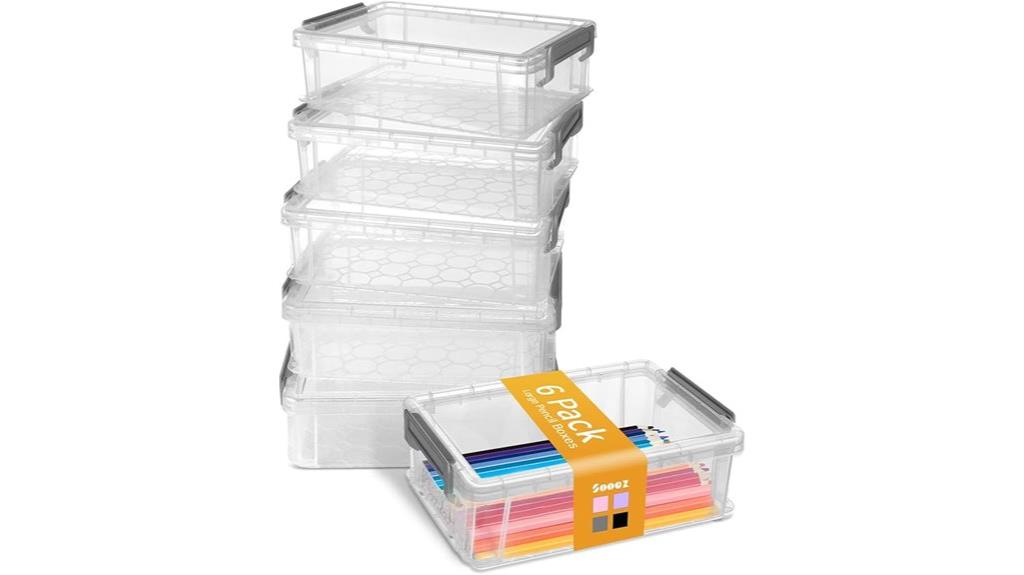 large plastic pencil box