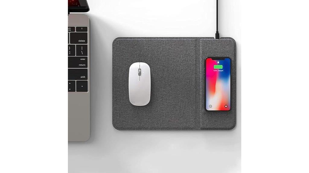 large qi certified wireless mouse pad
