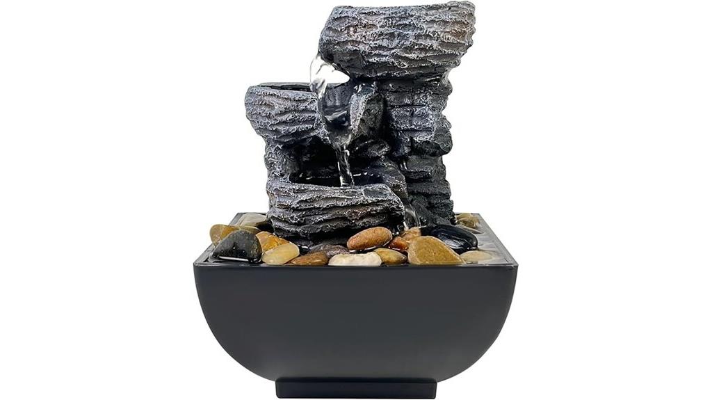 led lit river fountain