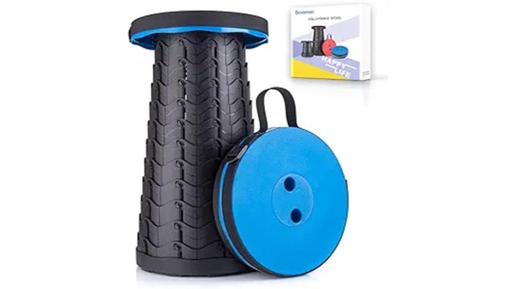 lightweight blue folding stool