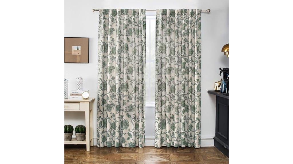 linen floral paisley curtains