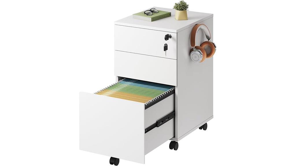 lockable 3 drawer file cabinet