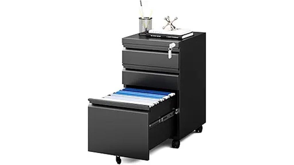 lockable 3 drawer file cabinet