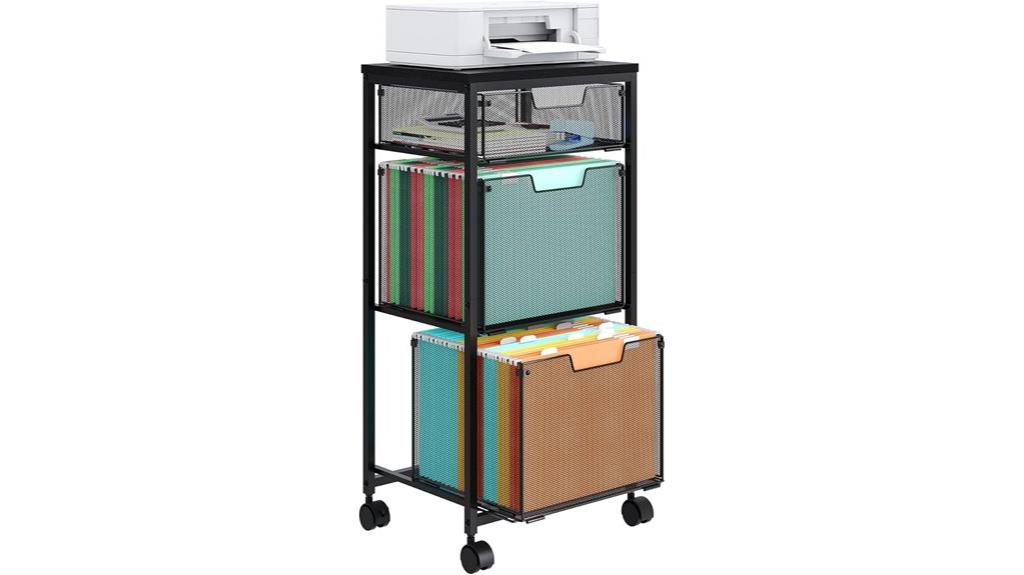 lockable 3 drawer mobile cabinet