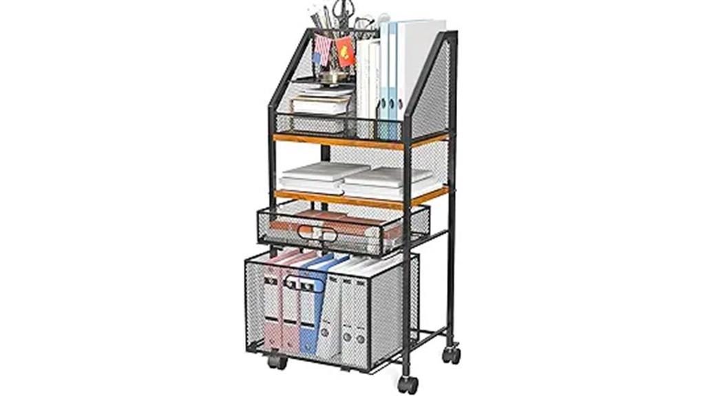 lockable drawer rolling cart