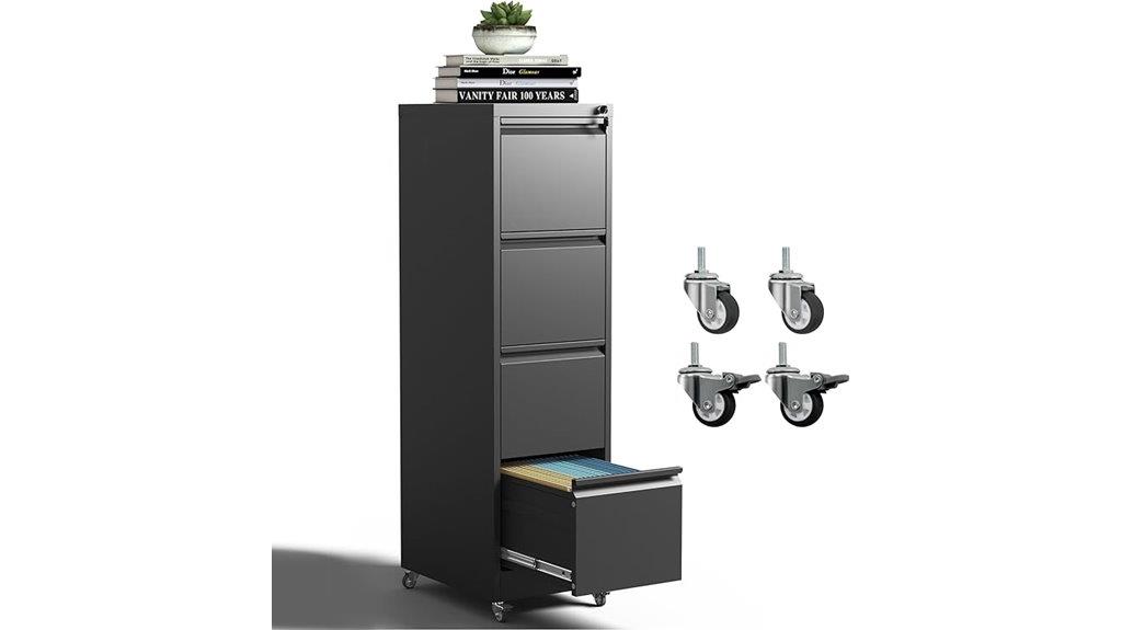 lockable rolling file cabinet