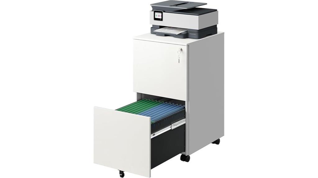 lockable two drawer cabinet