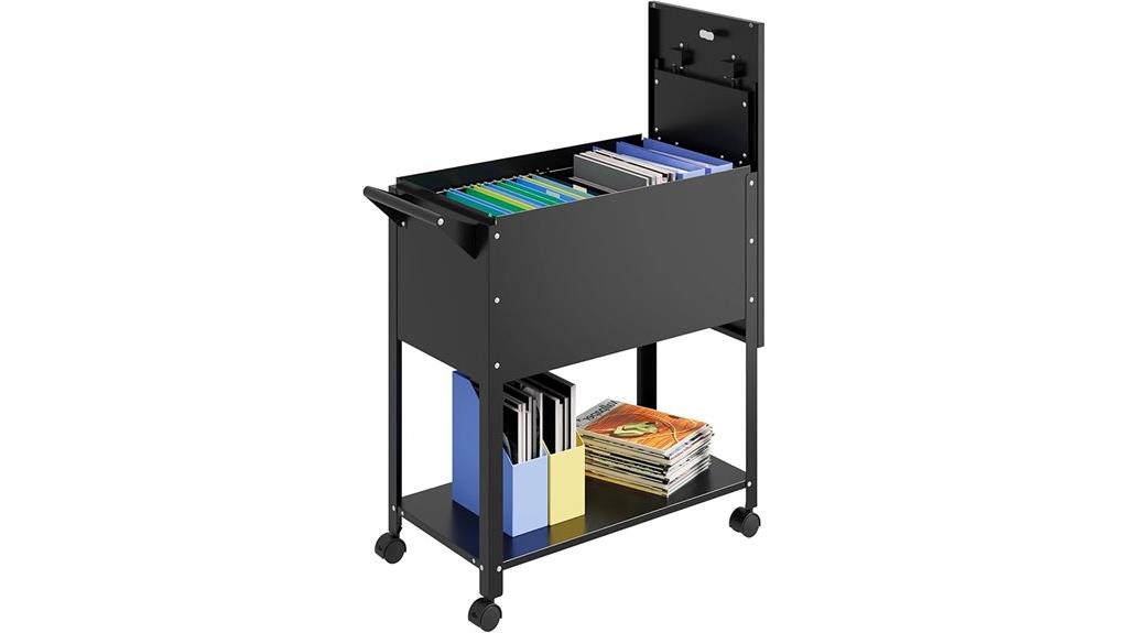 locking mobile file cart