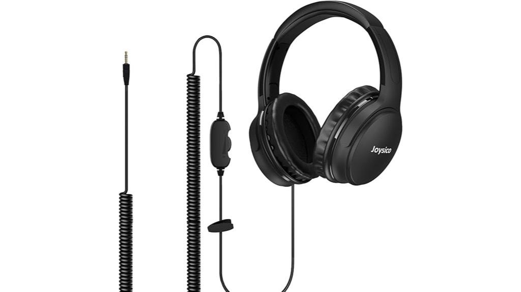 long corded headphones with volume