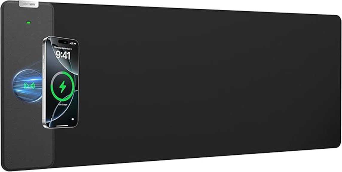 magnetic wireless charging mouse pad