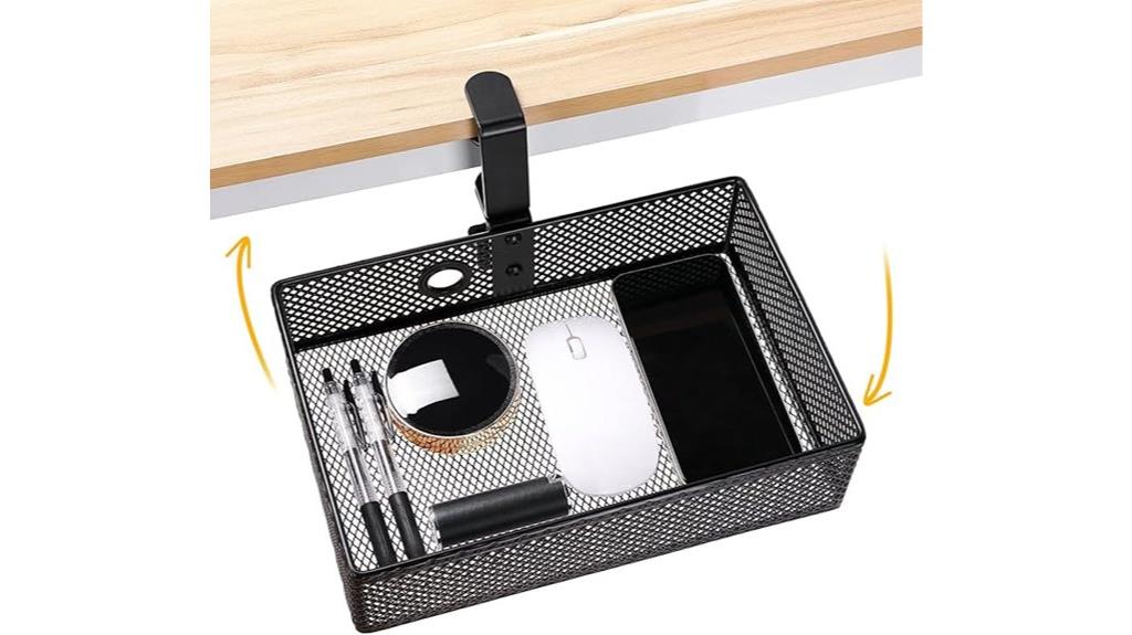 mesh organizer with clamp