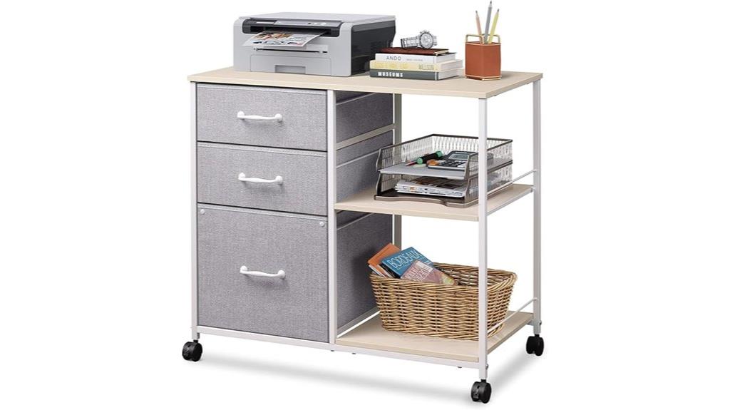 mobile filing cabinet with drawers