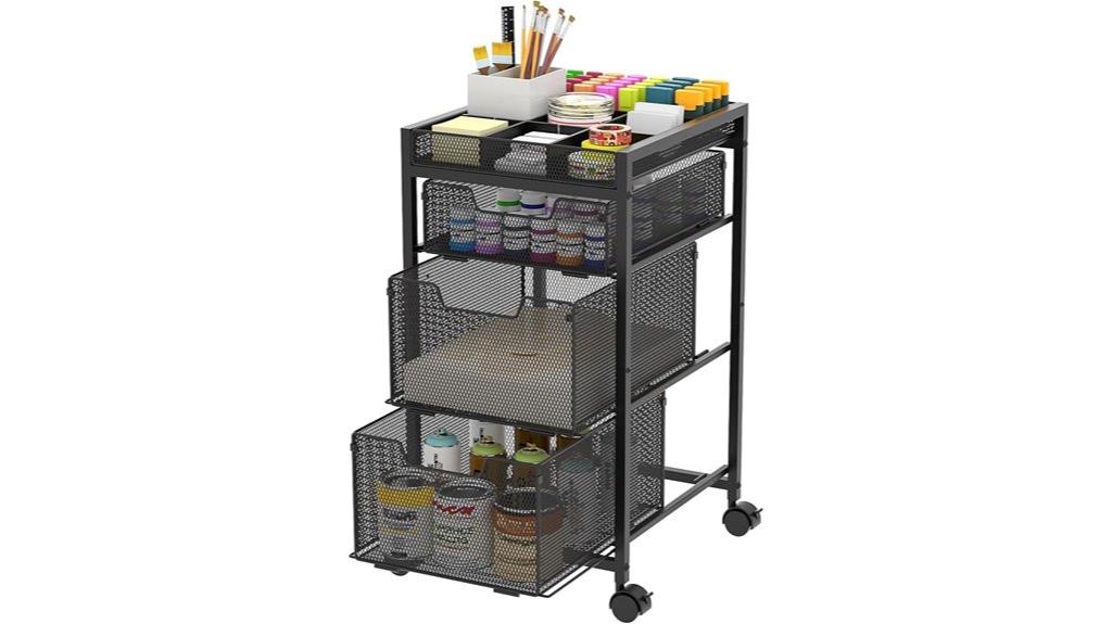 mobile storage with drawers