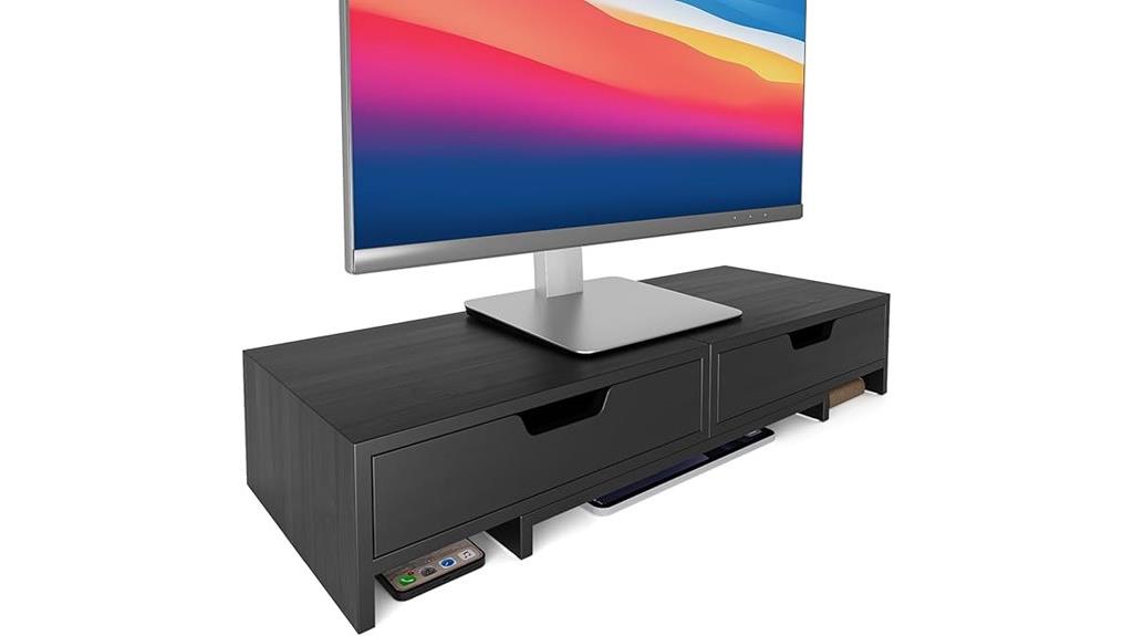 monitor stand with storage
