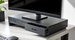 monitor stands with storage