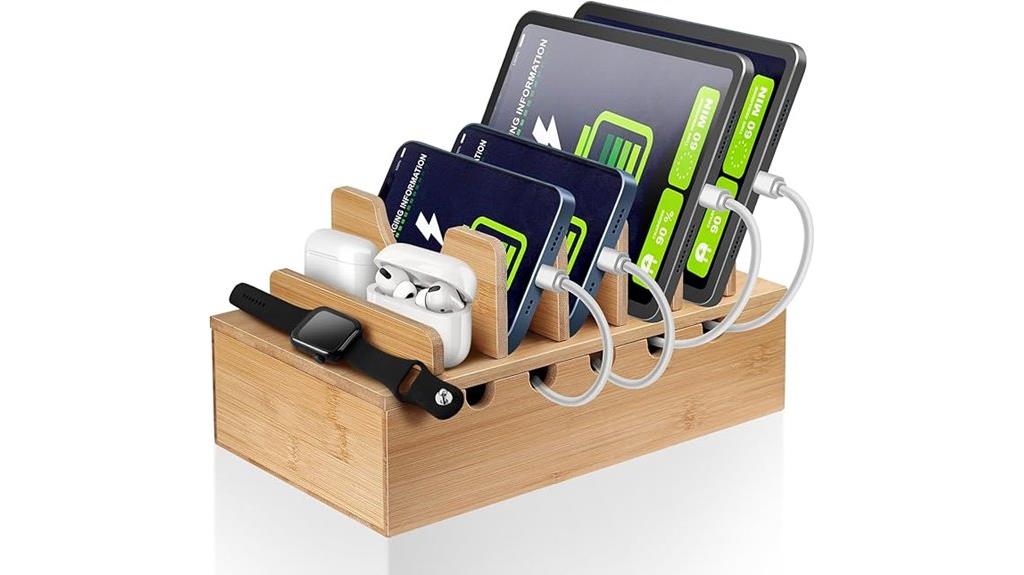 multi device bamboo charger