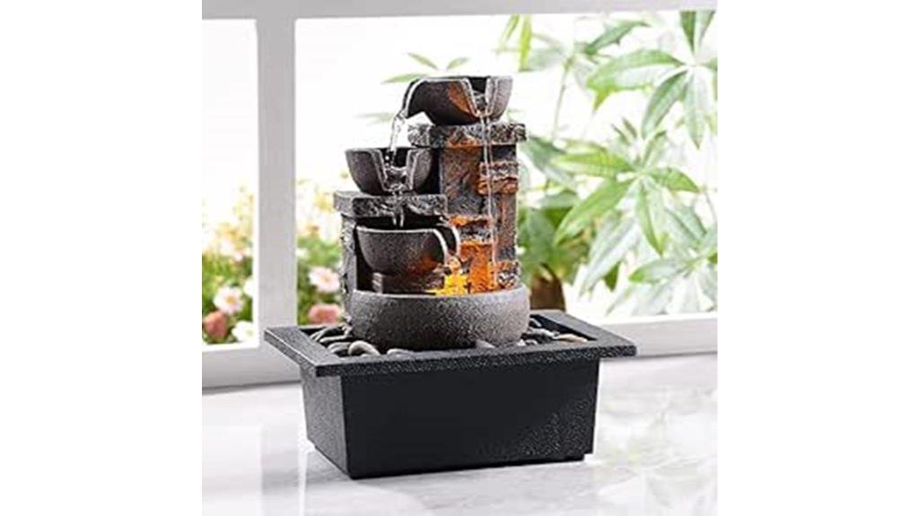 multi tier stone fountain