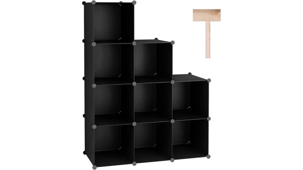 plastic 9 cube storage organizer