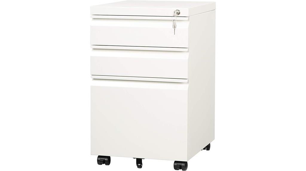 portable 3 drawer filing cabinet