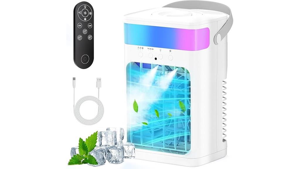 portable cooling with lighting