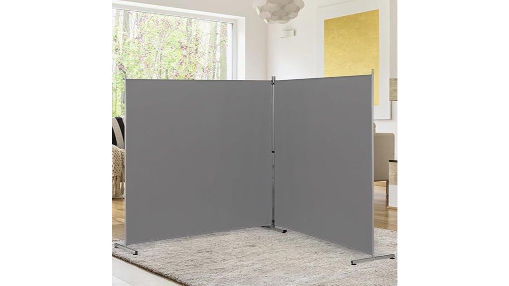 portable gray folding divider