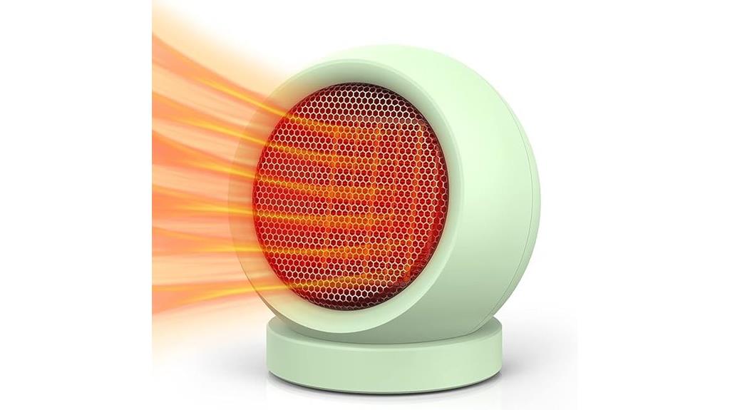 portable green ceramic heater