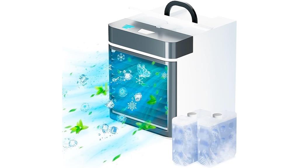 portable ice cooling fan