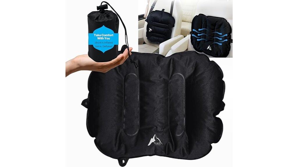 portable inflatable back pillow