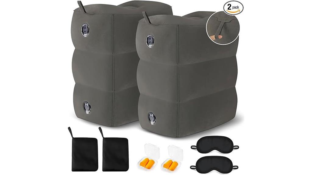 portable inflatable foot pillows