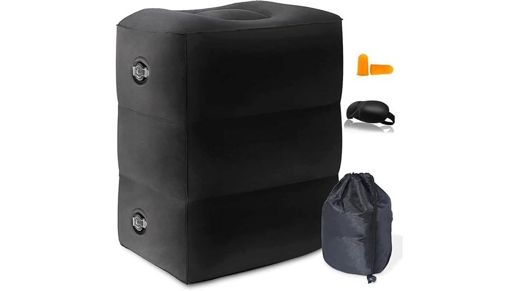 portable travel footrest pillow