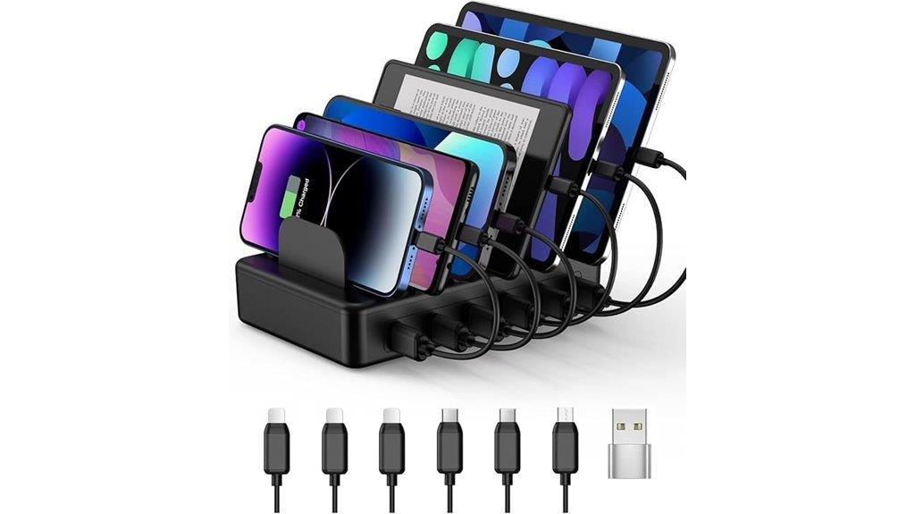 powerful multi cable charging station