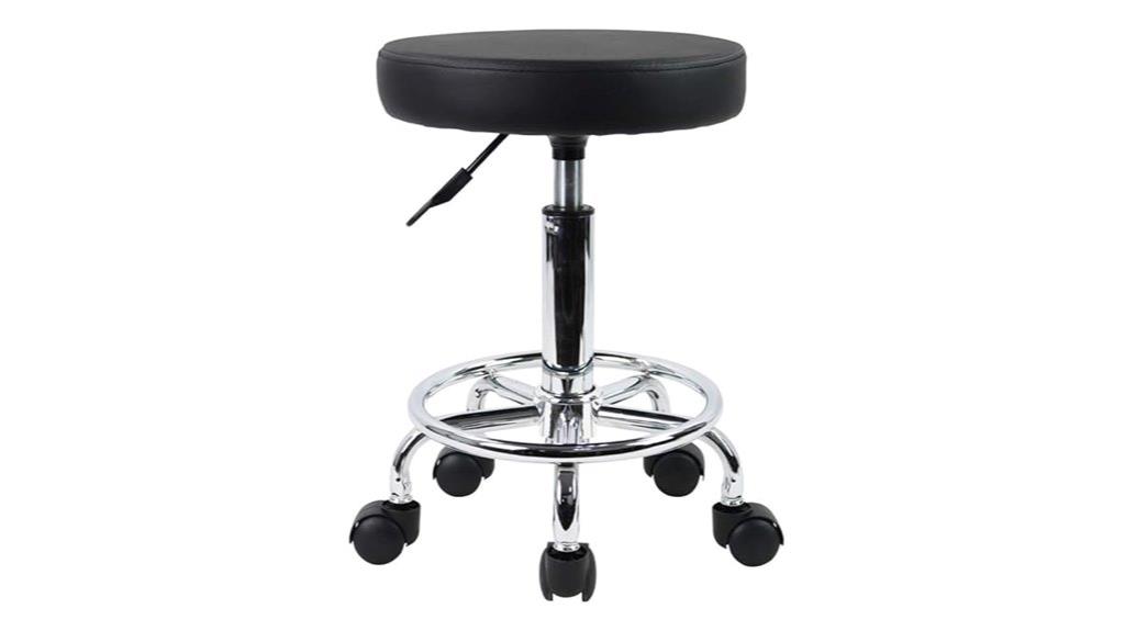 pu leather rolling stool
