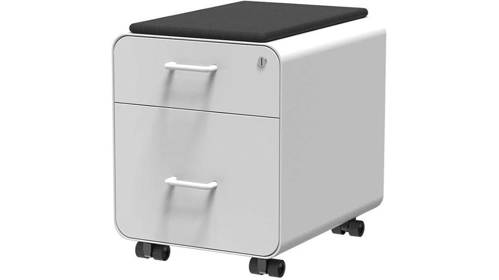 rolling cabinet with cushion