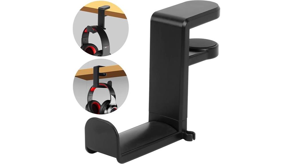 rotatable headphone stand organizer