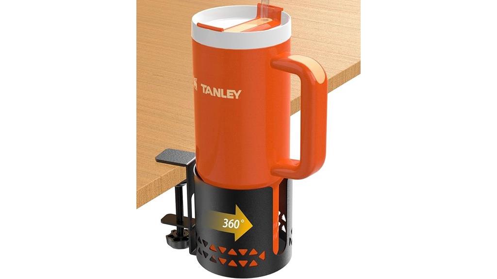 rotating under desk mug holder