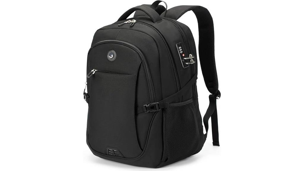 secure laptop backpack features