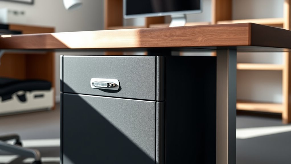 secure under desk storage