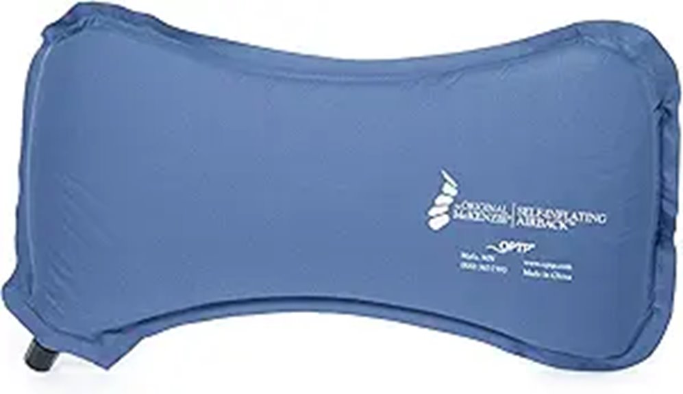 self inflating lumbar pillow