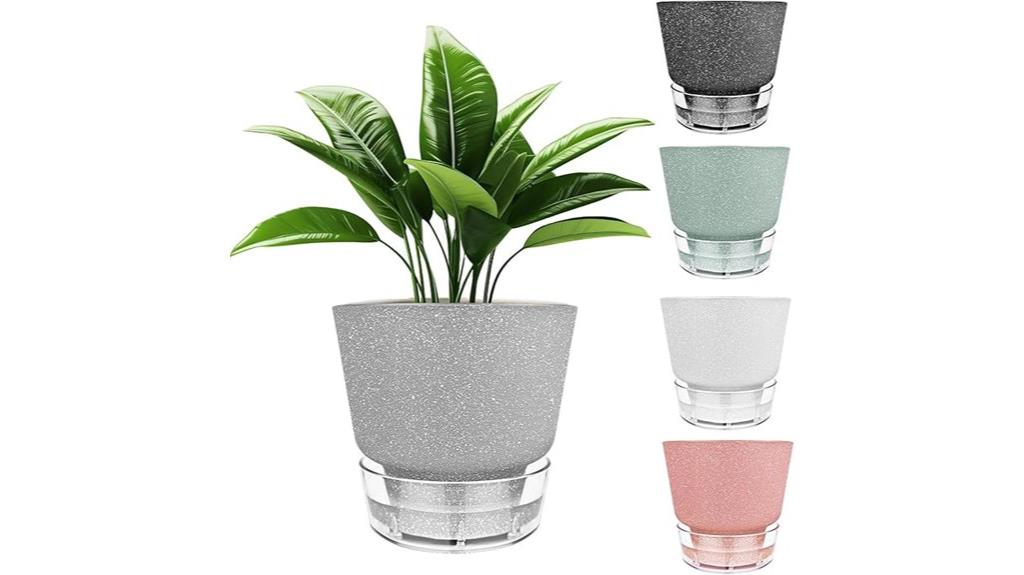 set of 5 self watering pots