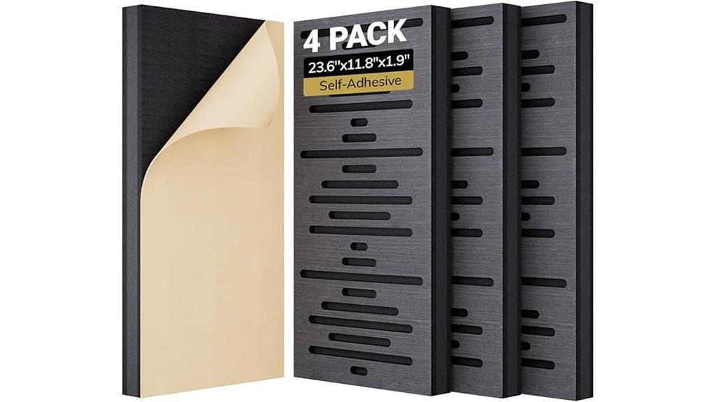 set of four wood panels