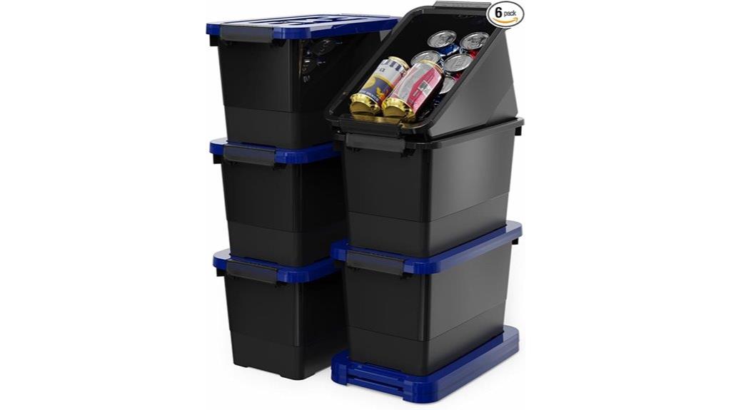 seven quart storage bins