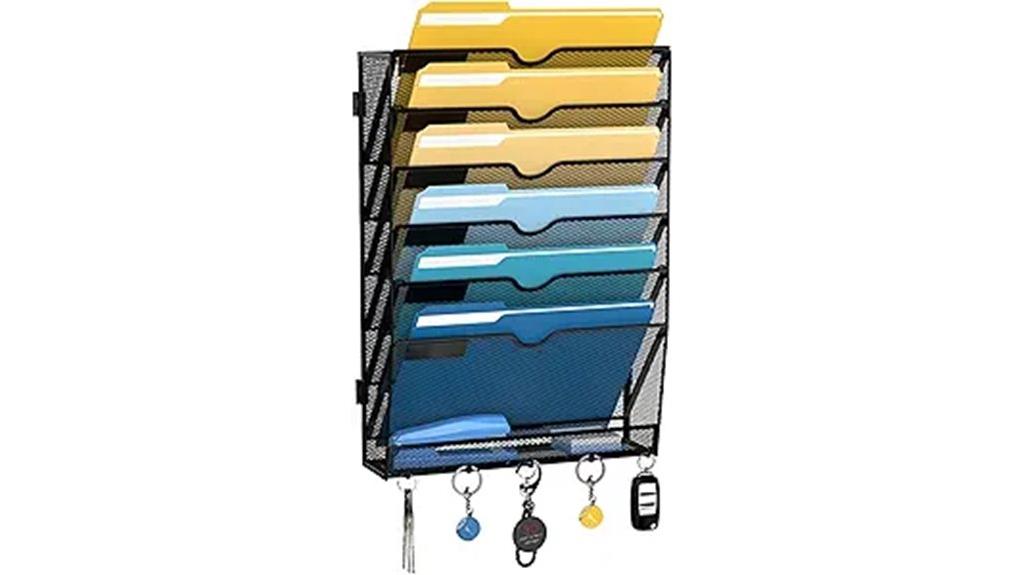 seven tier mesh file organizer