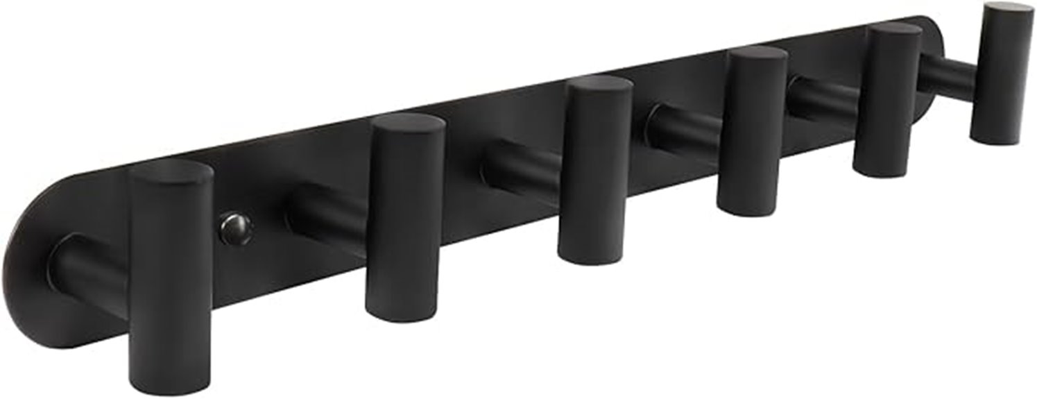 six hook wall rack