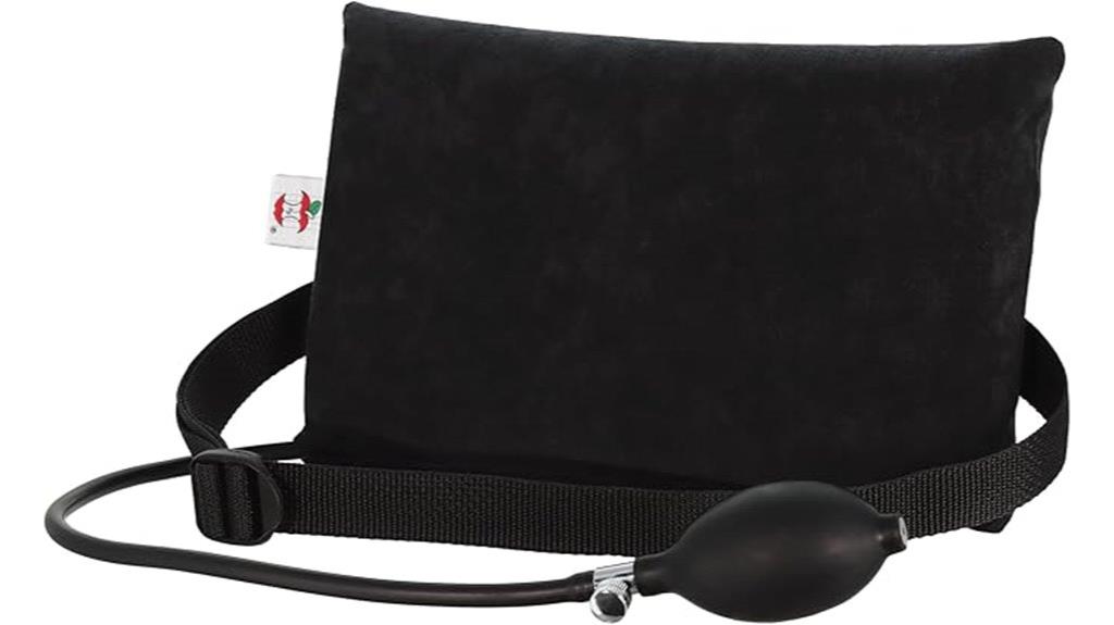 small black inflatable cushion