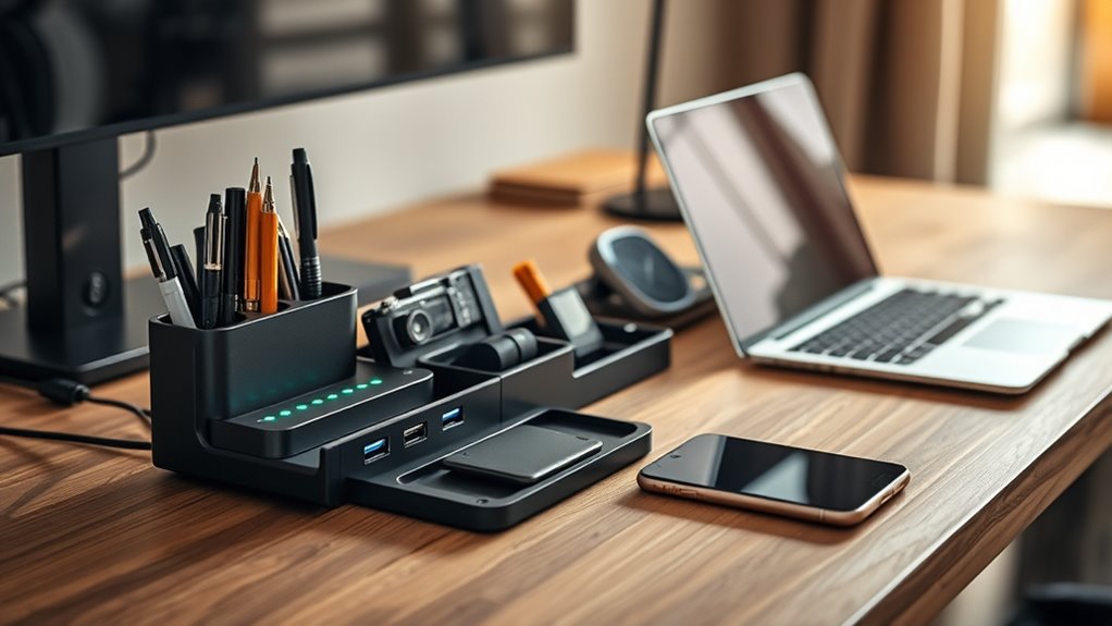 smart desk organizers with usb